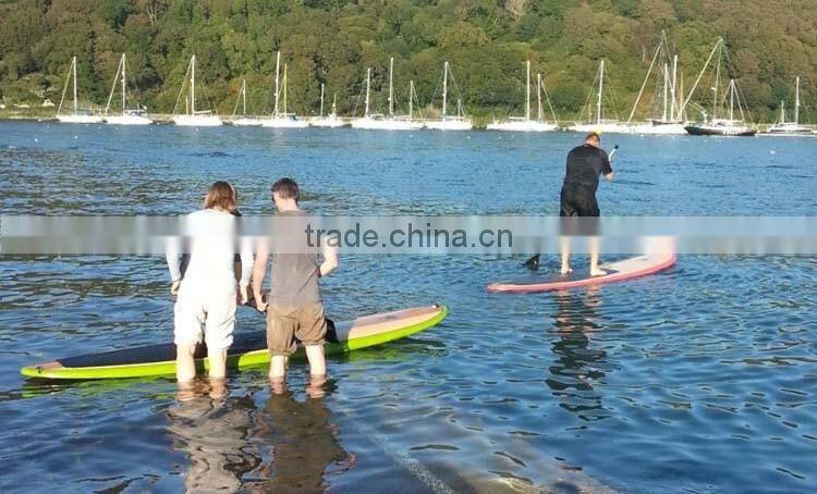 Best quality reasonable price bamboo stand up paddle board with eva deck pad factory directly