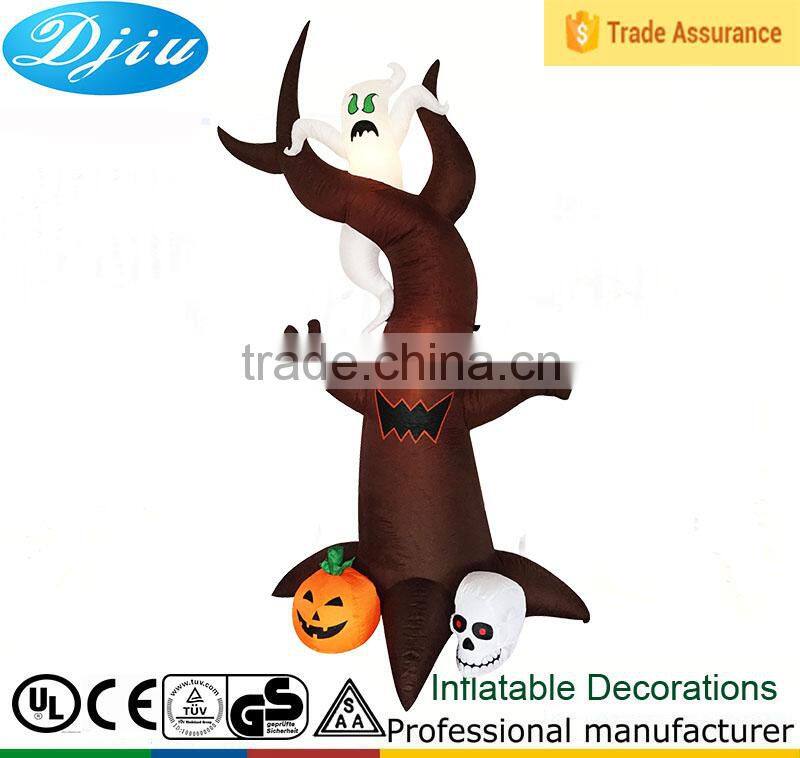 DJ-209 Inflatable Halloween Tree Pumpkin Ghost Front Yard Decor LED Light Characters