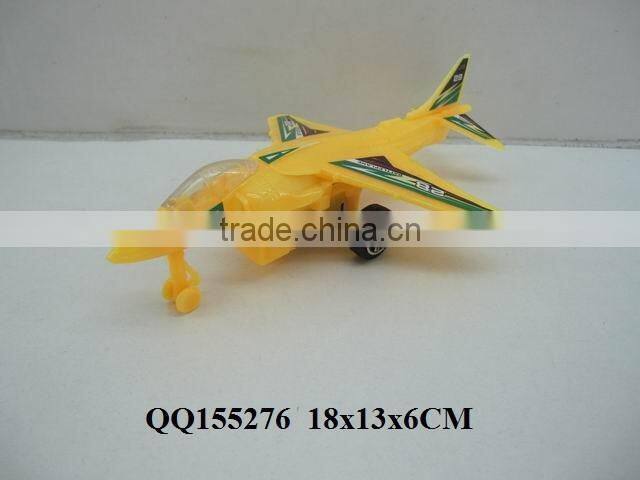 kids Friction toy plane with barbie head & light,friction toy plane