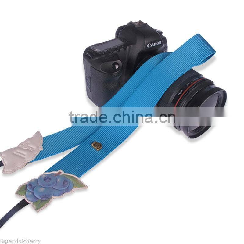 custom leather camera strap Blueberry Design Blue Camera Strap Icon Leather For DSLR for Nikon for Canon for Sony LM-10