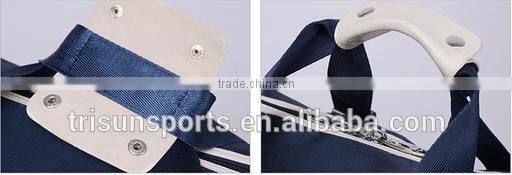 hot sale promotional large capacity polyester and leather rolling duffel travel bags