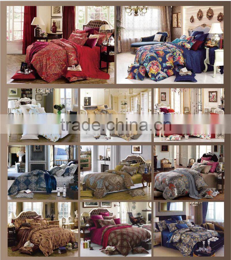 100% cotton reactive printed luxury bedding set