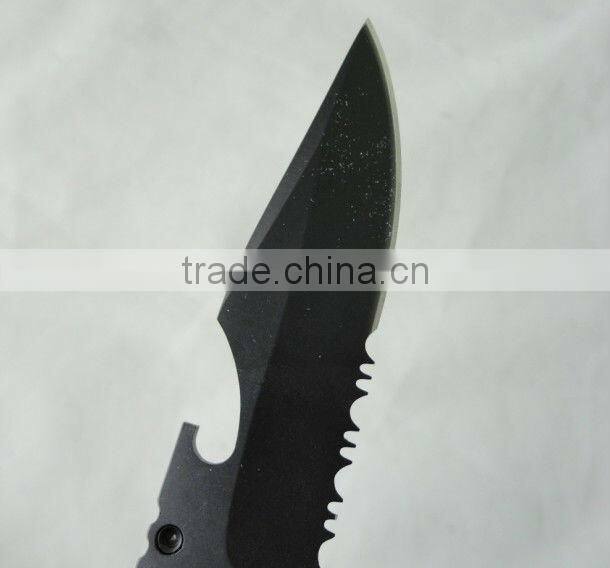 Multi-function Folding Survive Knife with LED light/belt Cutter/Fire Starter