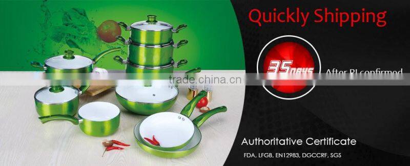 Aluminium Red Lava Stone Coating Fry Pan