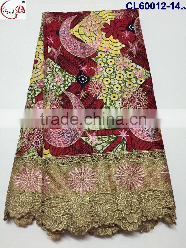 CL60012 2016 new coming fashion hot sale nice lace designs with wax fabric french lace