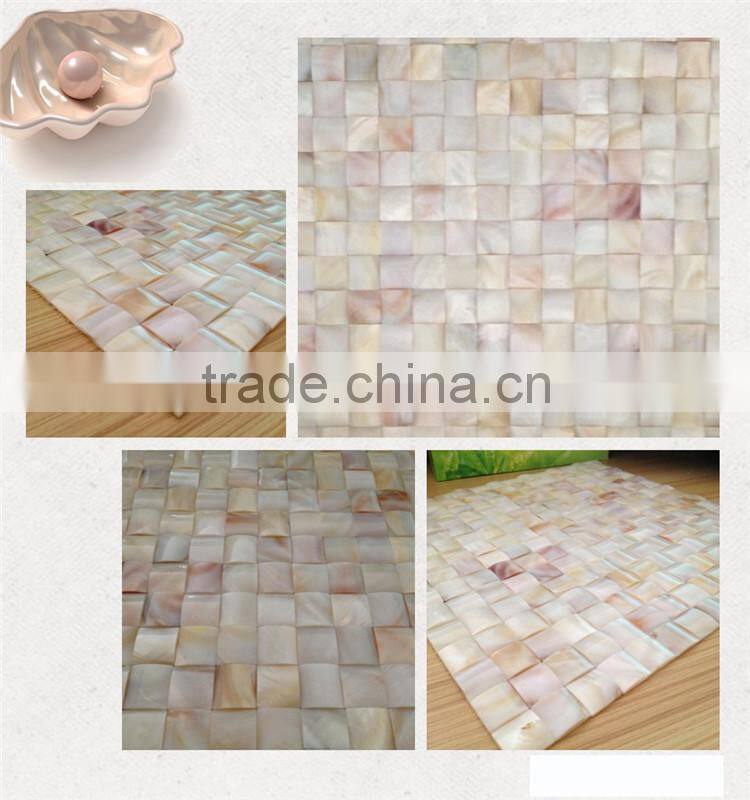 white wave design convex white mother of pearl shell mosaic tile on mesh