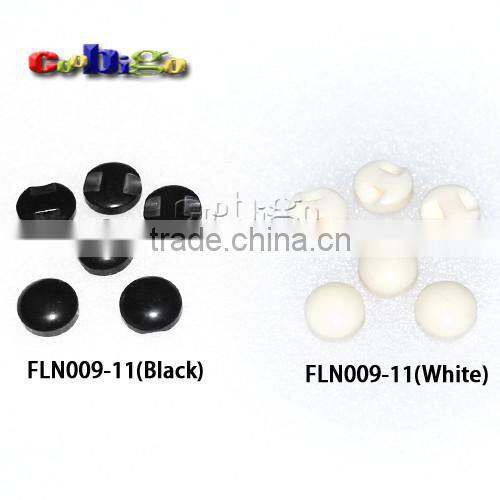 11mm(18L) Black/White Fashion Resin Tunnel Buttons Sewing Craft DIY Accessories For Bag Shoe Garment #FLN009-11