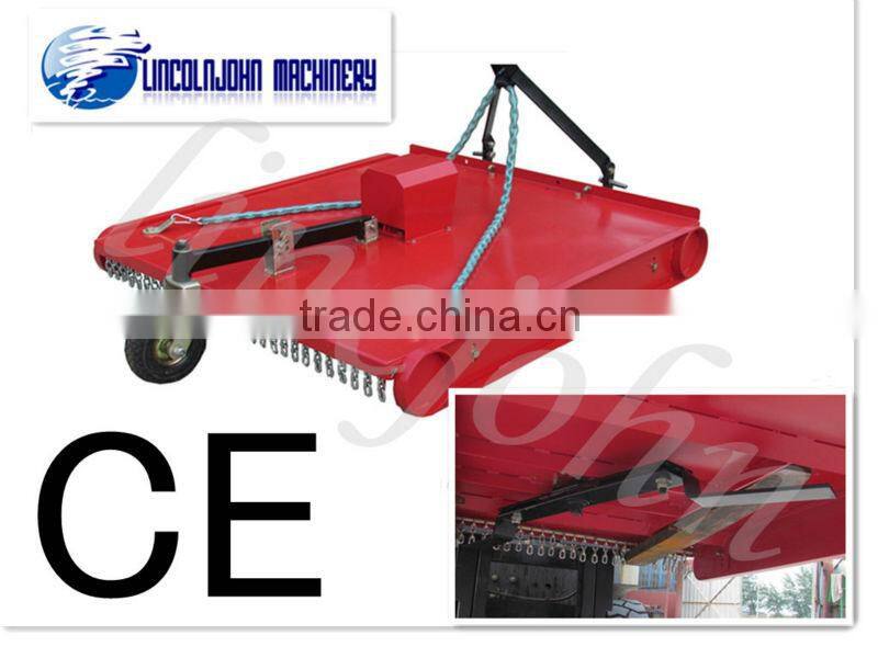 Slasher mower with 1 wheel, tractor mounted finish mower