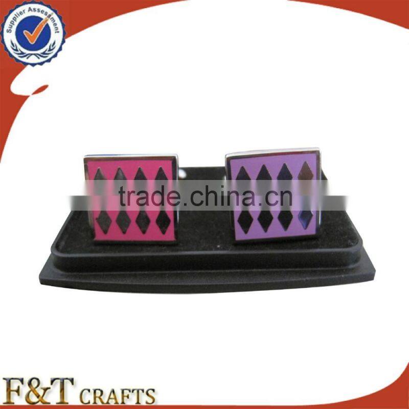 New style hot sales plating nickle pro-enamel cufflink/cufflink manufacturer/metal cufflink
