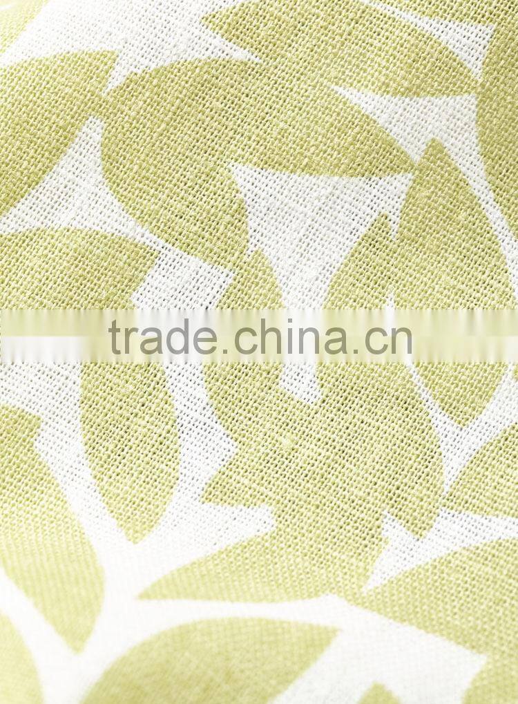 2015 Latest Women Fashion Linen Leaf Print Midi Skirt