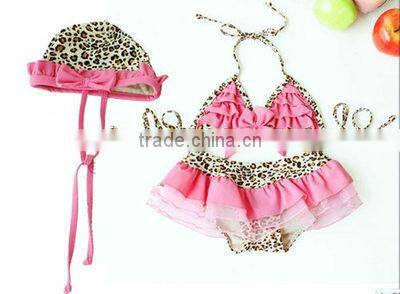 Sweet 2013 hot selling cartoon kids two piece swimwear