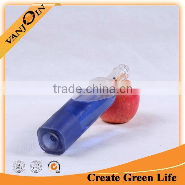 long and small glass bottle for water