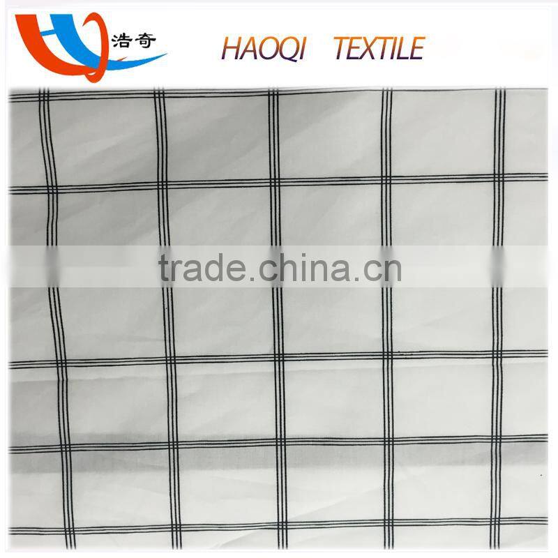 textile wholesale plaid pattern 100% cotton poplin printed fabric for blouse
