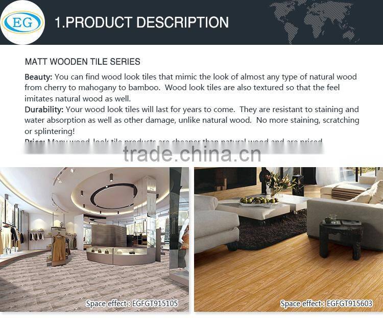Unique gold China polish decorative wall tile glazed wooden 3d art floor tile