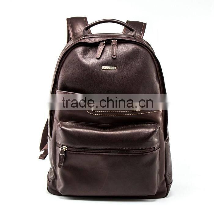 Supplier Good-Looking Newest Model men luxury 100 % black genuine leather backpack