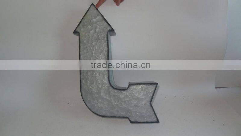 3D all metal sign metal wall deco zinc color
