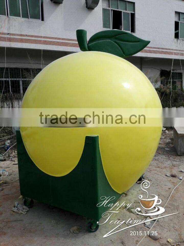 Outdoor Fibreglass Orange shape portable Kiosk Food Kiosk China manufacturer