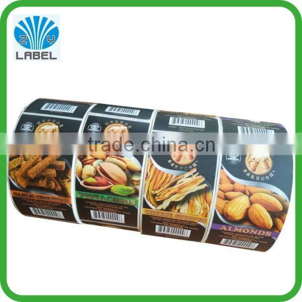 Printing waterproof adhesive label ,roll label with glossy lamination