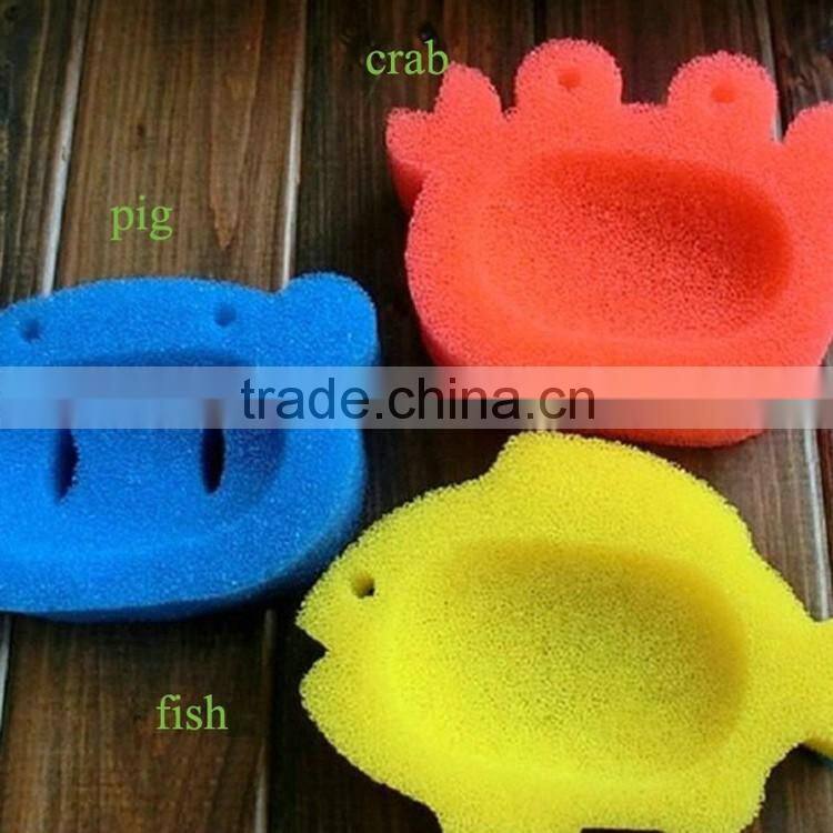 Bathroom accessories soap holder cleaning tool animals style kids sponge