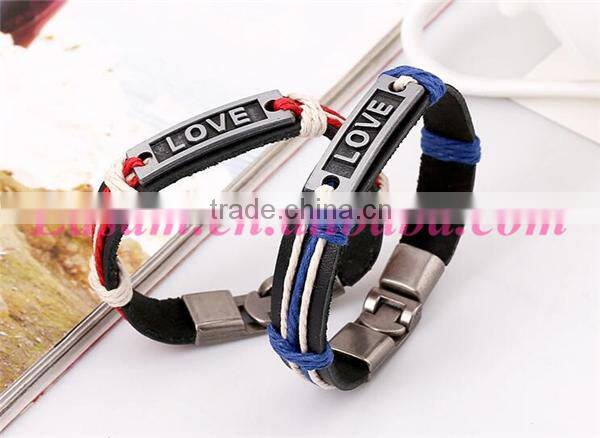 Vintage infinity couples leather love bracelet love