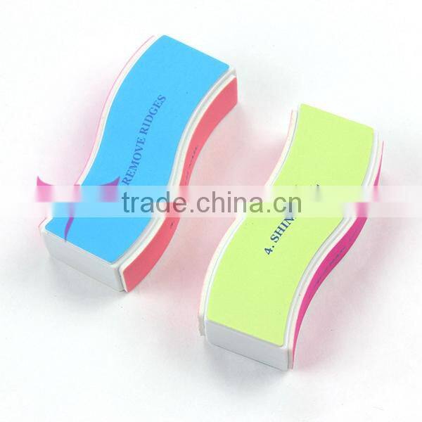 Easam hot wave shape nail buffer block,nail art buffer