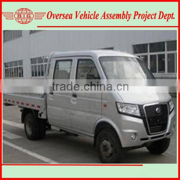 assemble RHD/LHD rear wheel drive mini double cabin truck with SKD/CKD parts