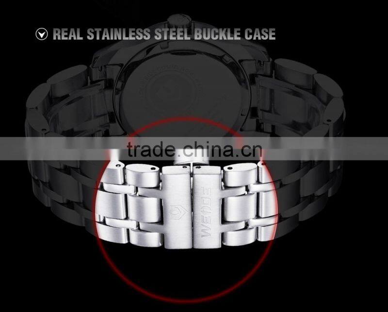 China Brand WEIDE Fashion Full Steel Military Sports Quartz Men Watch 93011GB