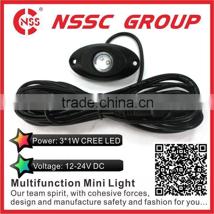 2015 NSSC New IP68 9W Mini LED Rock Light for JEEP Truck and Boats