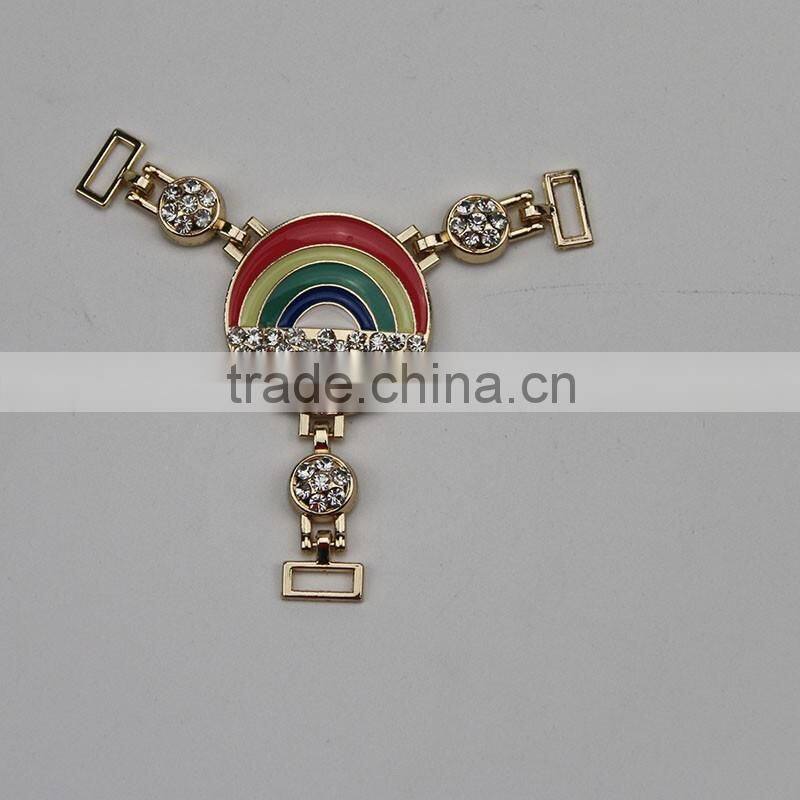 fashion rhinestone ladies shoe raw material Made In China Factory