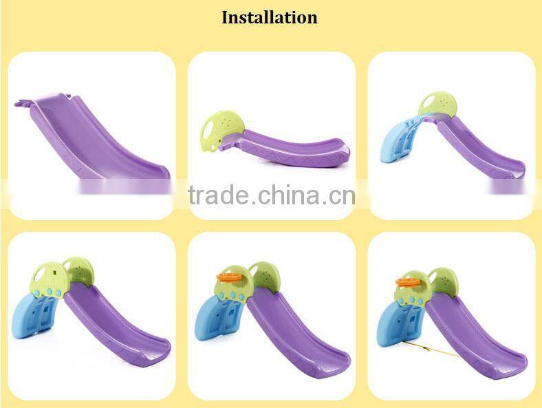 New design Indoor Plastic Foldable Slide