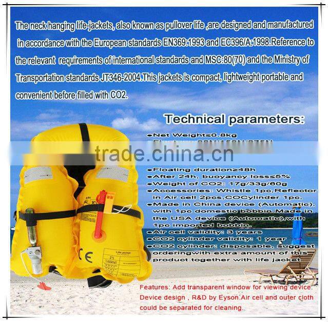 Eyson 3100RED M 24 Manual Inflatable Universal Life Jacket PFD Red