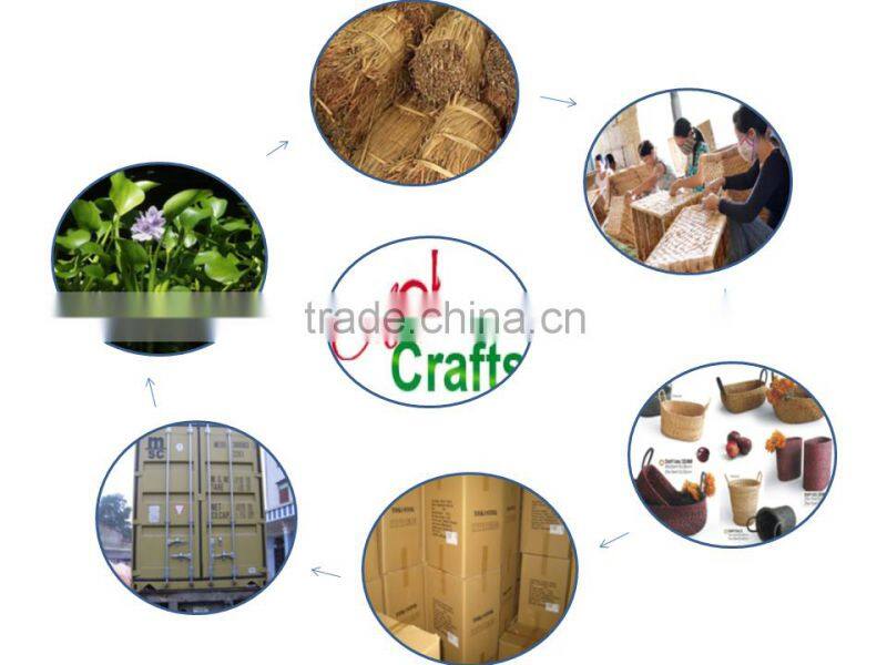 water hyacinth basket with handle