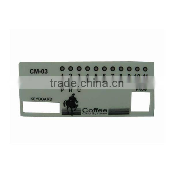 home application OEM design different color membrane panel overlay