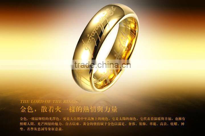 KSTONE The Lords of the Rings Gold Plated Couple Wedding Ring Tungsten Couple Rings