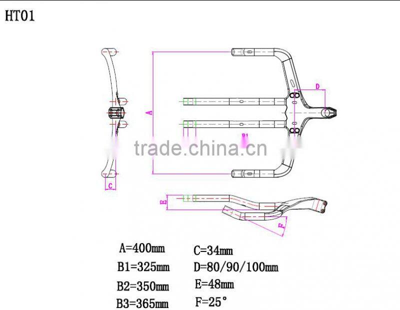 Practical hot-sale handle bar for monkey bike