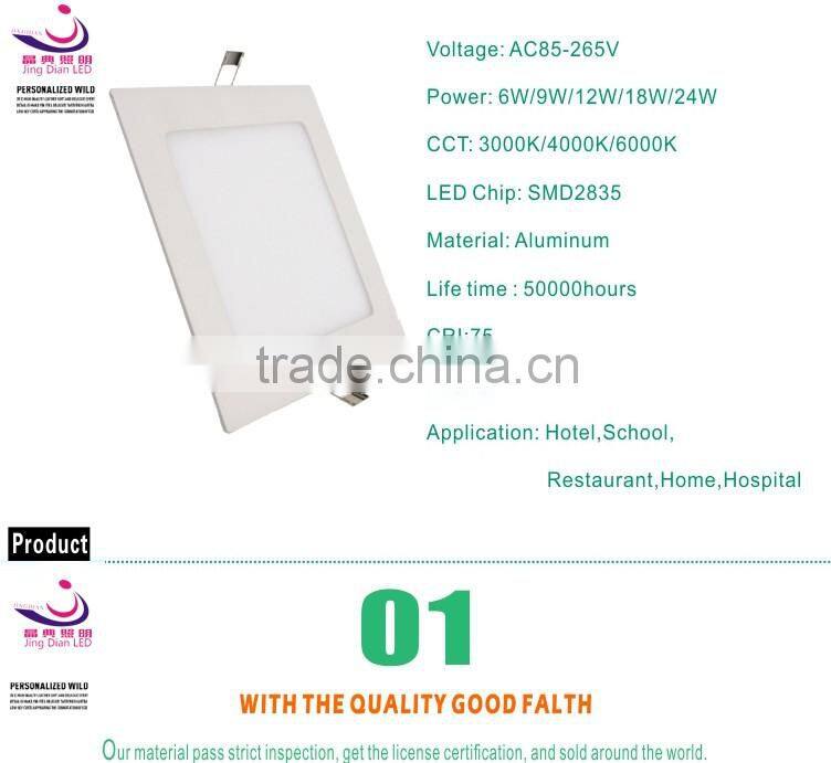 2015 ultra-thin hot sale very cheap price high quality square led panel light with CE and RoHs