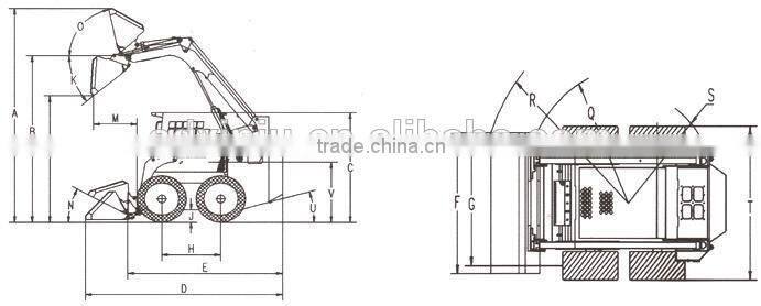 Chinese skid steer loader, mini skid steer loader for sale