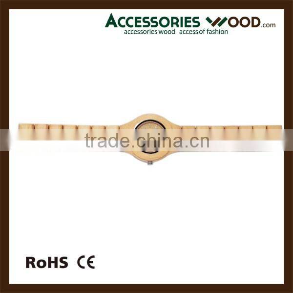 Cheap all wood wooden wrist watch for man and women
