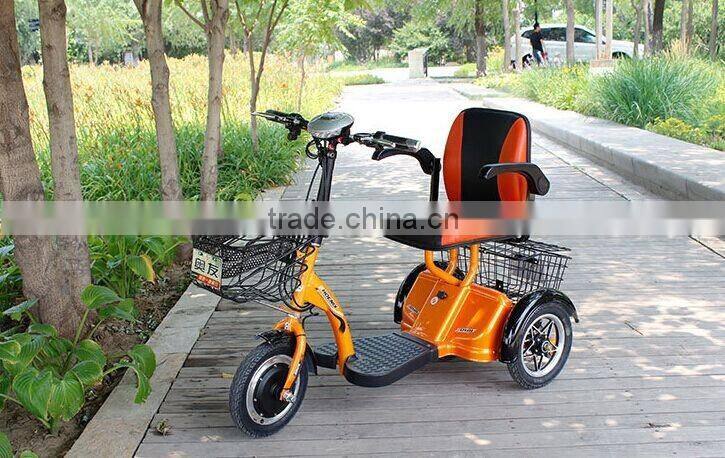 three wheel one seat electric tricycle for the old with good quality TCN