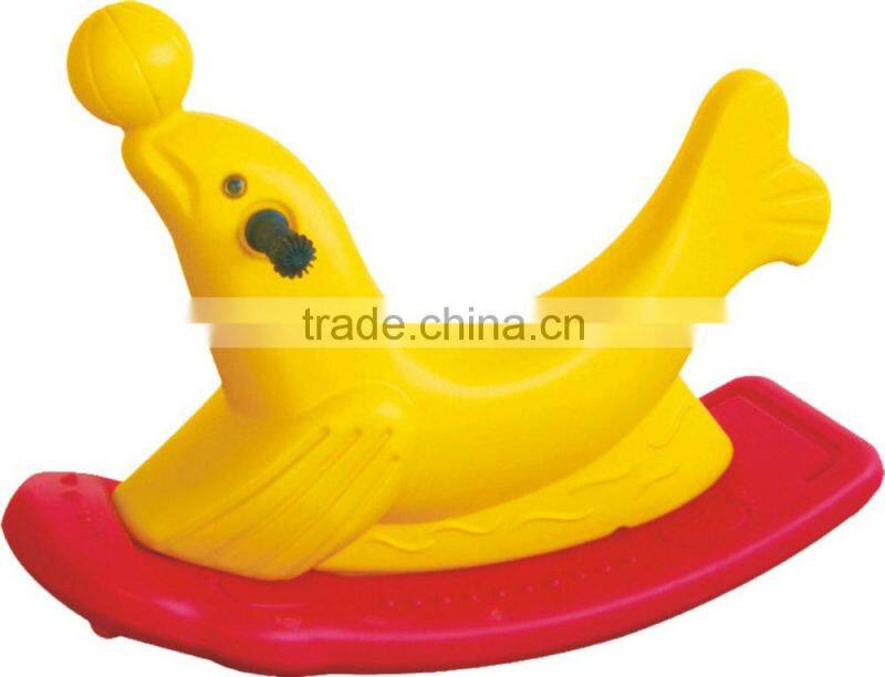 Double-color children plastic elephant rocking horse