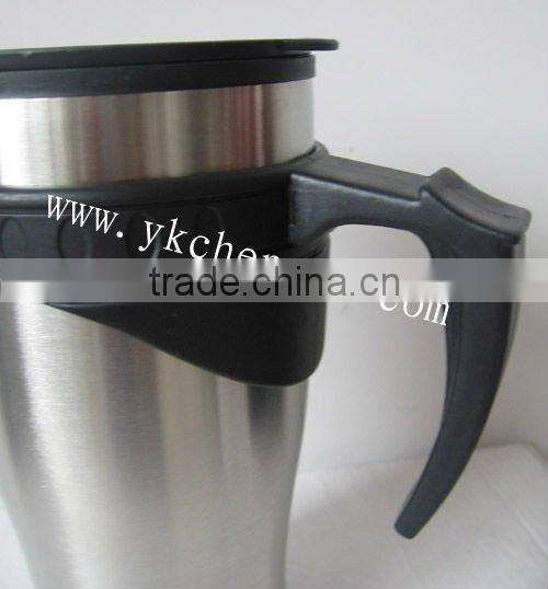 Double wall stainless steeel mug with rubber-coating