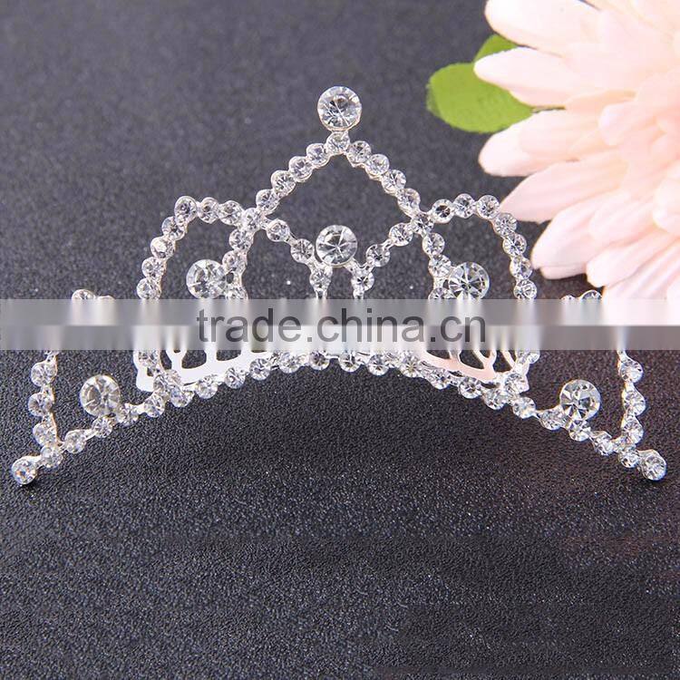 2016 silver jewelry good crystal headband hair accessories crown