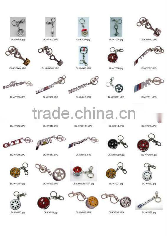 zinc alloy auto wheel car logo key chain