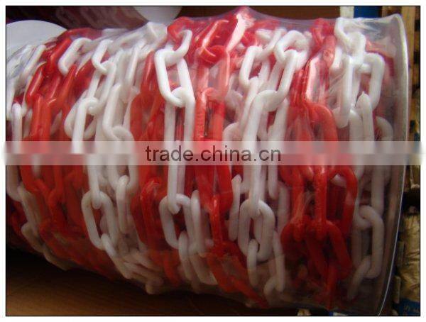 6mm white plastic chain for road safety