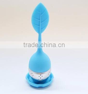 PBA free leaf shaped silicone tea infuser