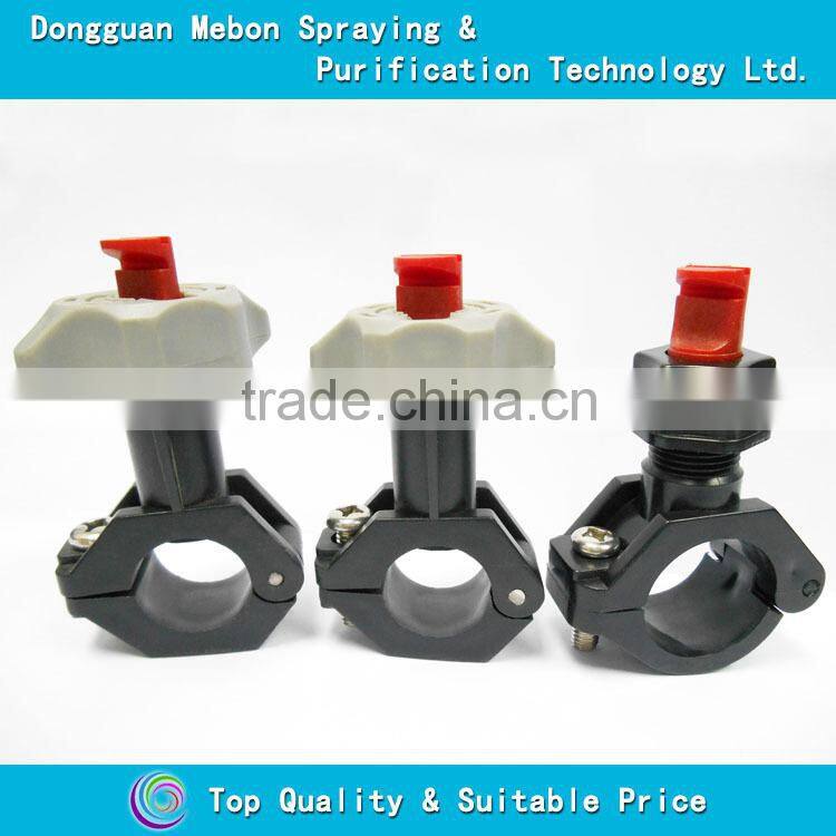 Quick detachable toggle clamp flat fan jet nozzle