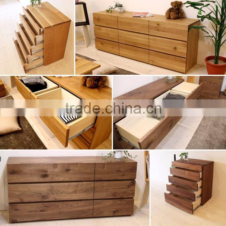 Original superior spacious wooden drawer with natural coating