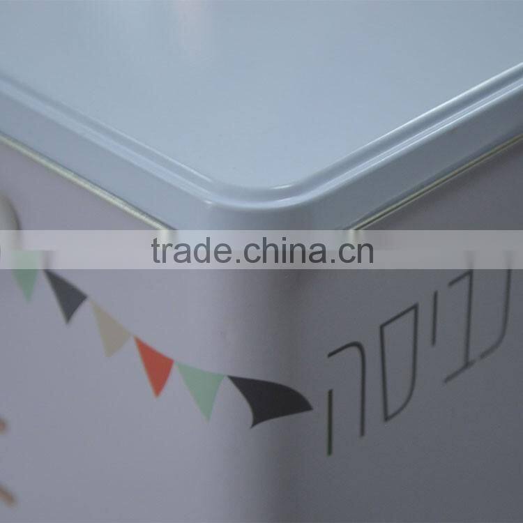 plastic handle custom washing powder storage tin box/Laundry machine shaped washing powder tin container metal storage box