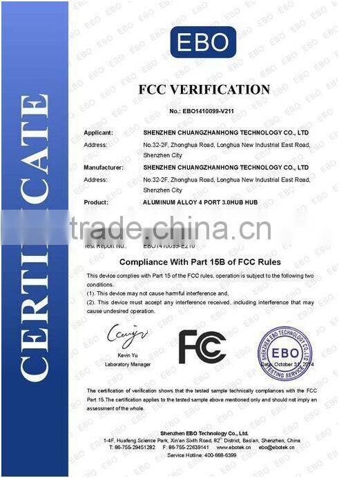 CZH CZH-H017 USB 2.0, 4 Port Hub (Black and white Color,) with LE light