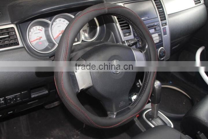 leather automobile classic steering wheel cover and The automobile steering wheel